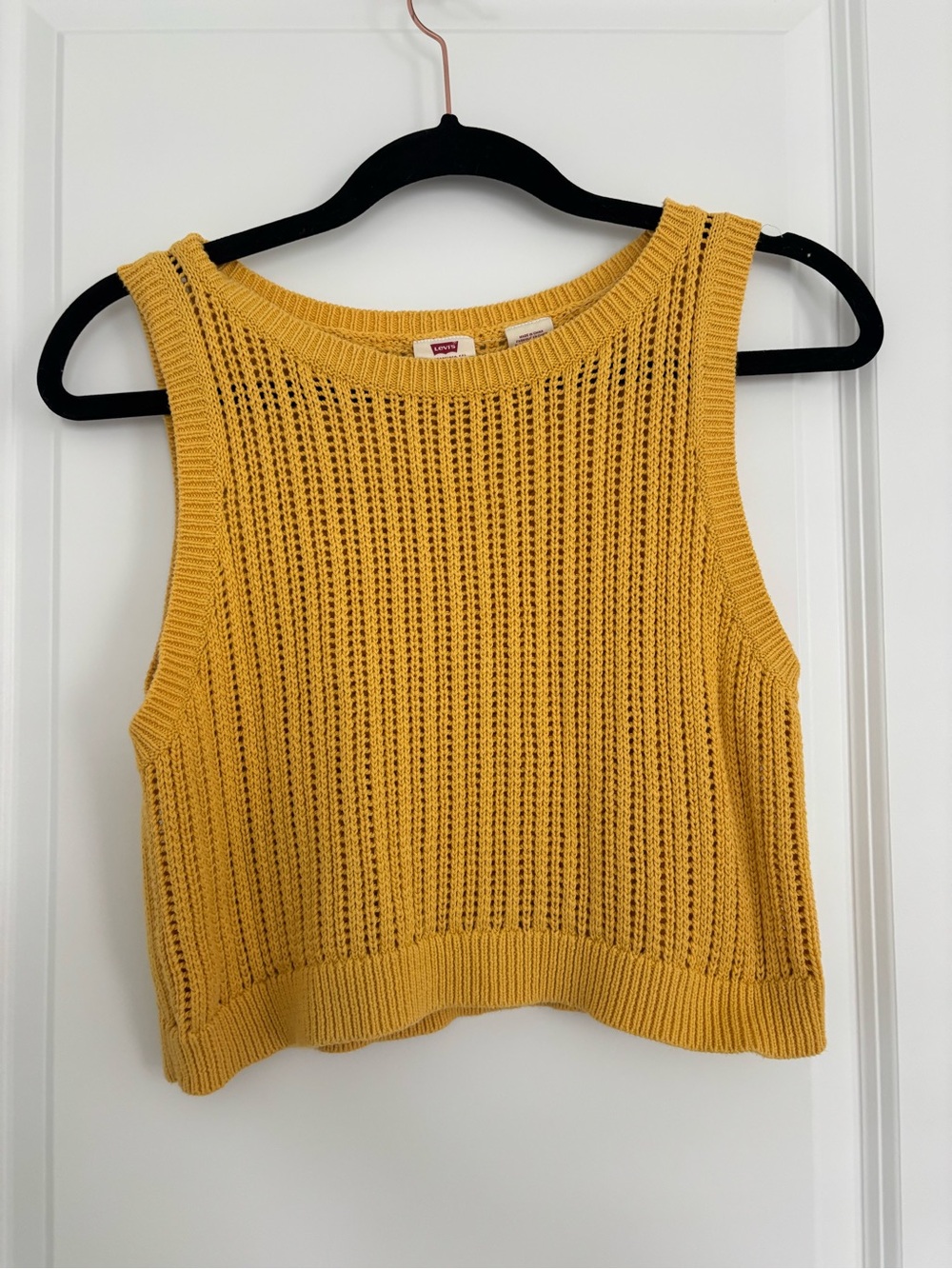 Levi's Mustard Yellow Cropped Knit Tank